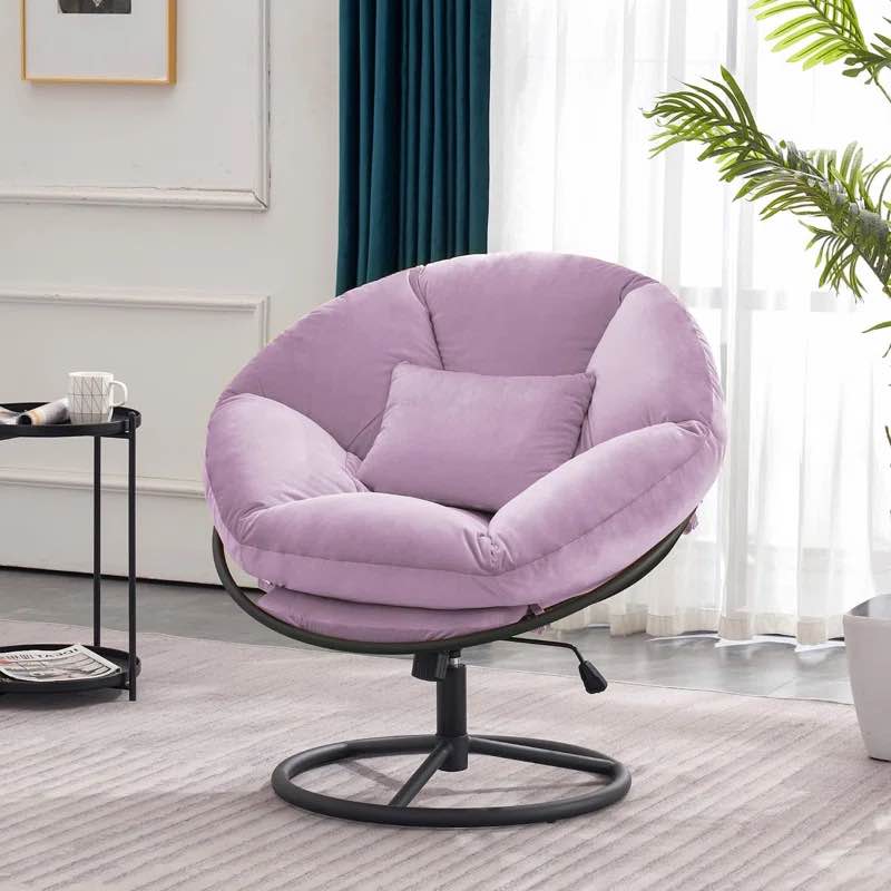 Kimpel Velvet Swivel Accent Chair