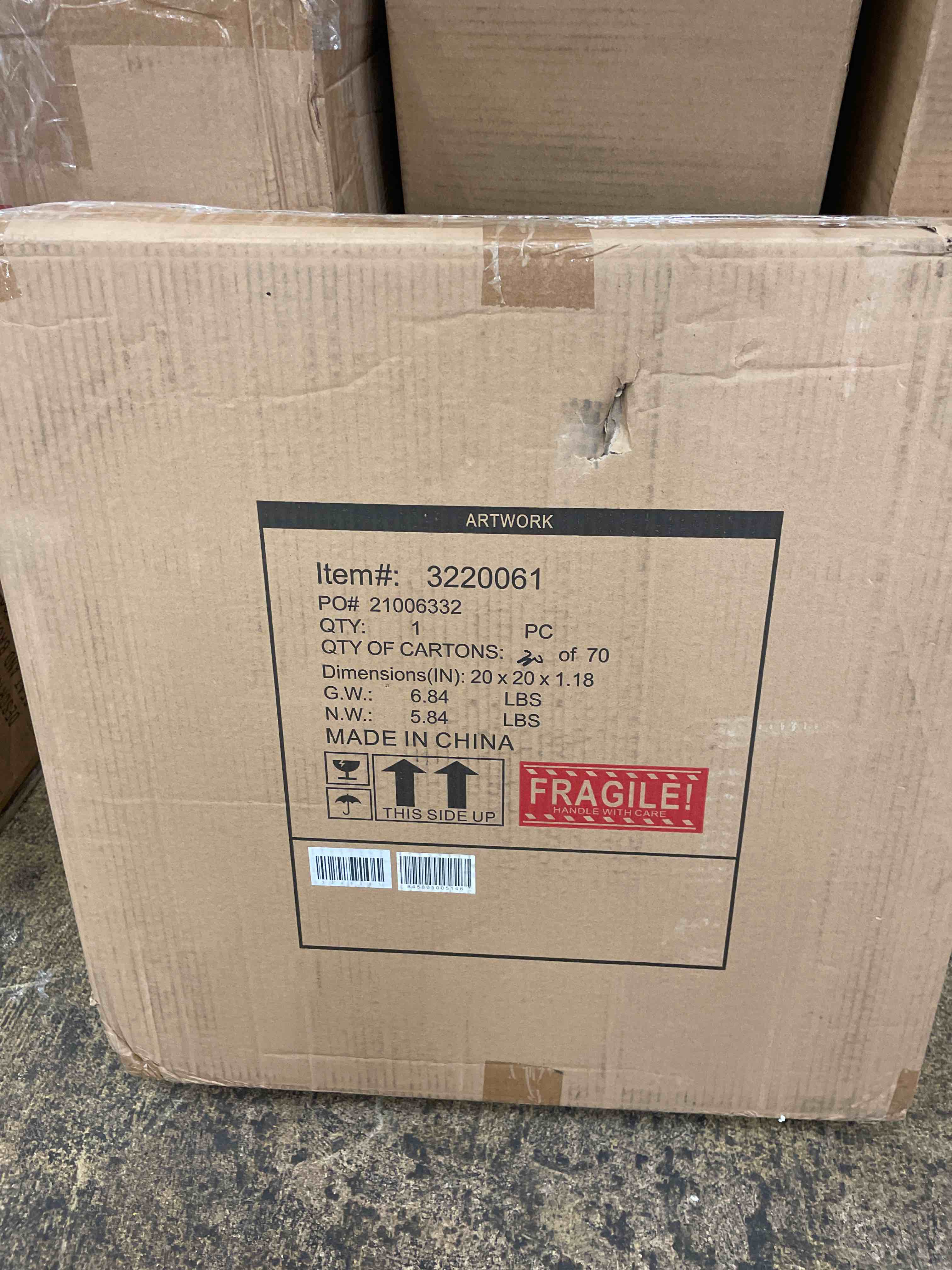 YOSEMITE HOME DECOR Rock Of Luck & Happiness' 20"X20" Shadowbox With