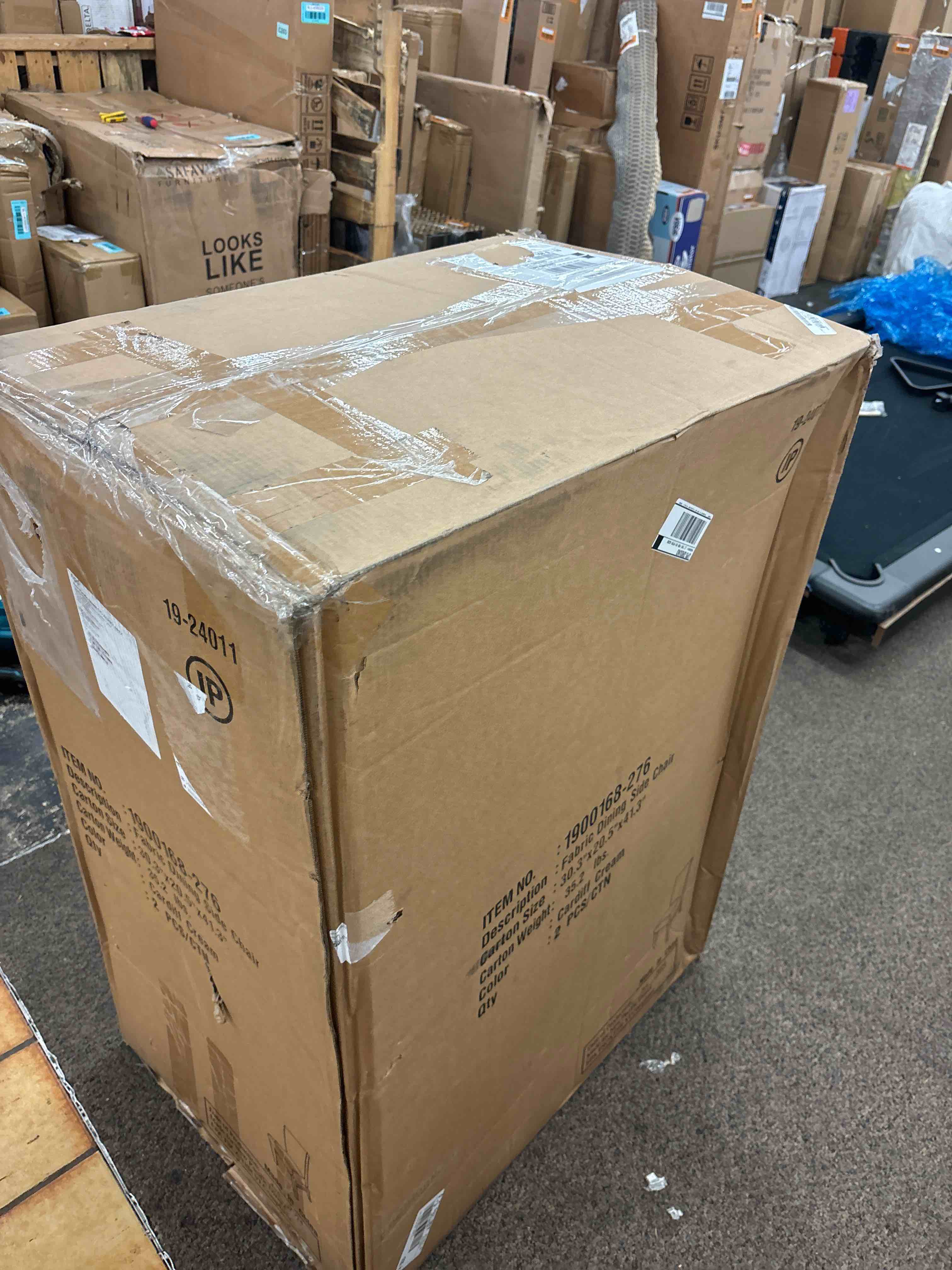 npd furniture and more Milton Fabric, (Set of 2) Dining Chair, Beige