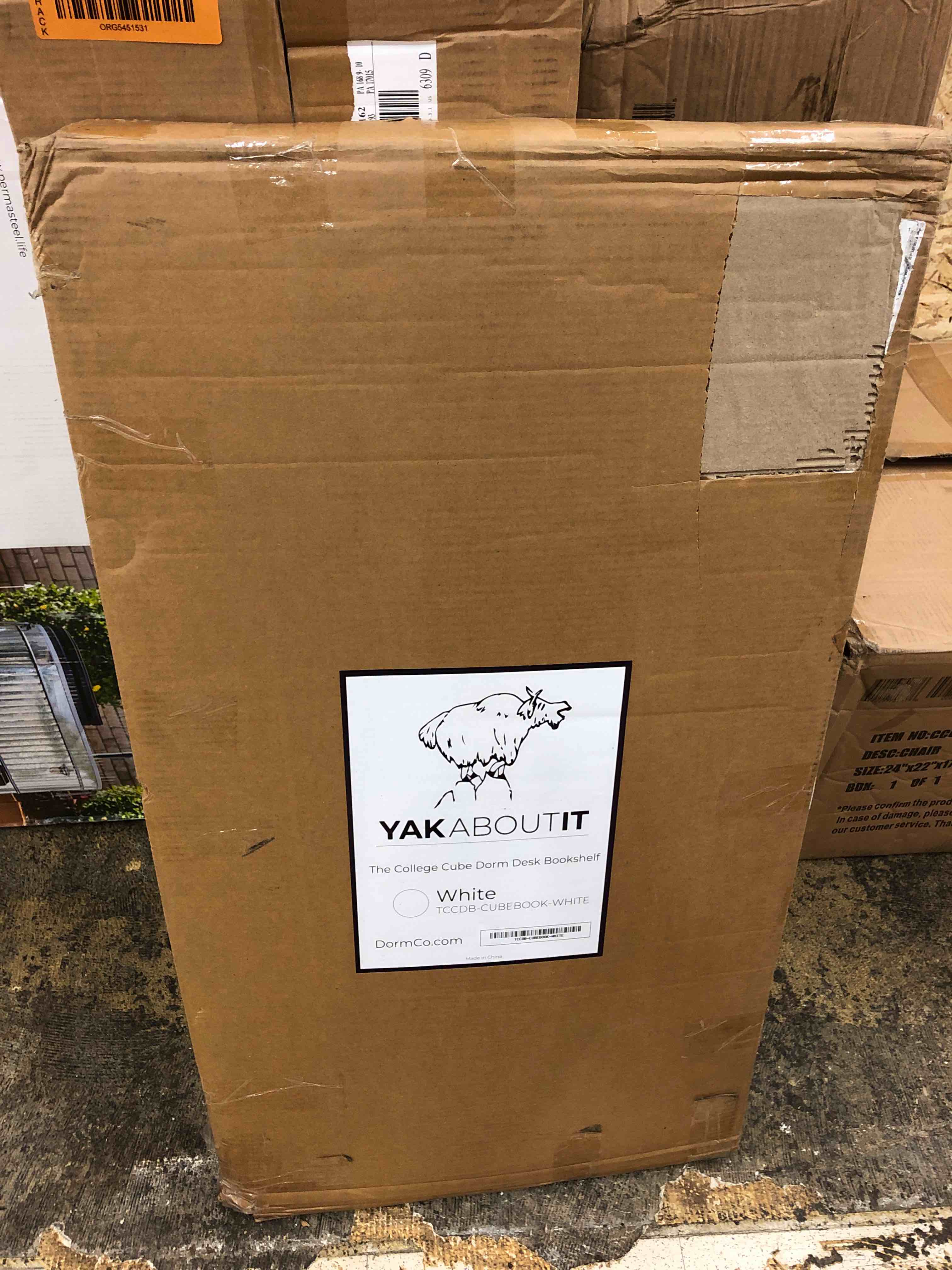 DormCo The College Cube Desk Bookshelf White not Beech Color