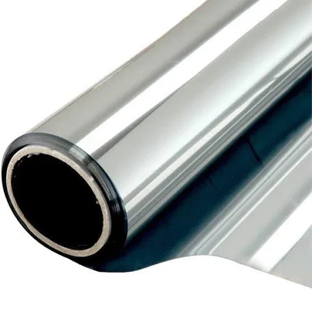 Window Film One Way Mirror Film Daytime Privacy Static Non-Adhesive Decorative Heat Control Anti UV Window Tint for Home and Office, Silver 35.4" x 78.7" Silver 35.4 Inch x 6.5 Feet