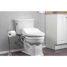 ALPHA BIDET JX Elongated Bidet Toilet Seat, White, Endless Warm Water, Rear and Front Wash,LED Light,Wireless Remote (Elongated)