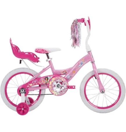 Huffy 16" Disney Princess Kids' Bike, Fits Riders 3'5" - 4'0", Pink, Child, Girl's