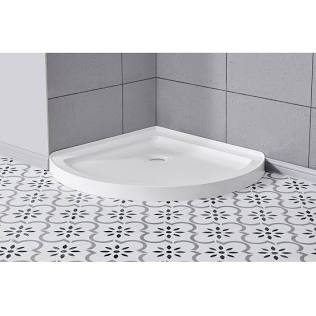 OVE Decor Breeze Shower Base 33'' Round Corner Base with Standard Drain