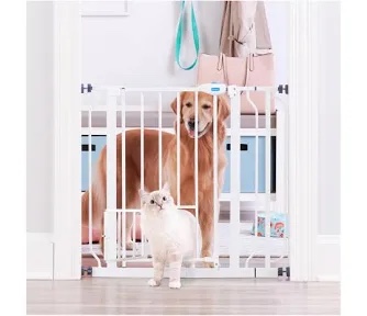 Carlson Pet Products Extra Tall Walk-thru Gate  With Smaller Door  36  Tall  Extends between 29 -36  Wide