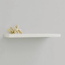 InPlace Shelving  0191801  Size: 47 W x 10 D x 2 H  Floating Wood Wall Shelf  Color: White  One Coastal Beach Wall Shelf
