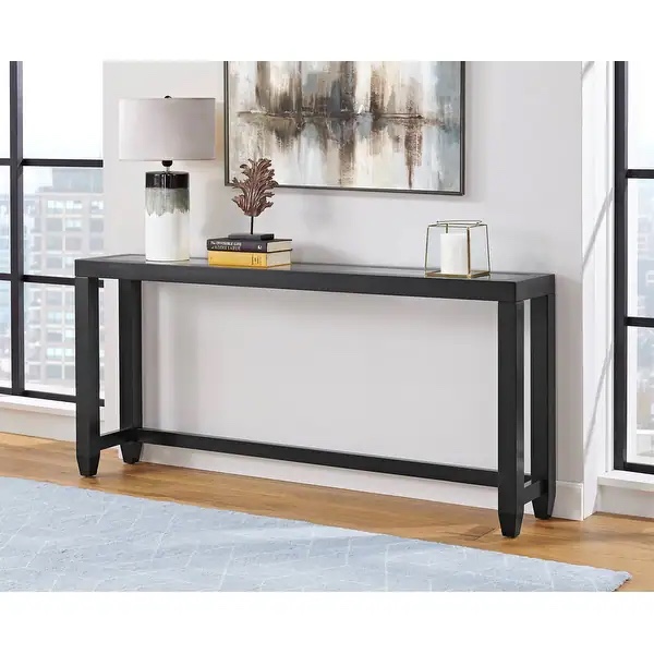 Cordero Wood and Glass Top 66-Inch Wide Sofa Console Table