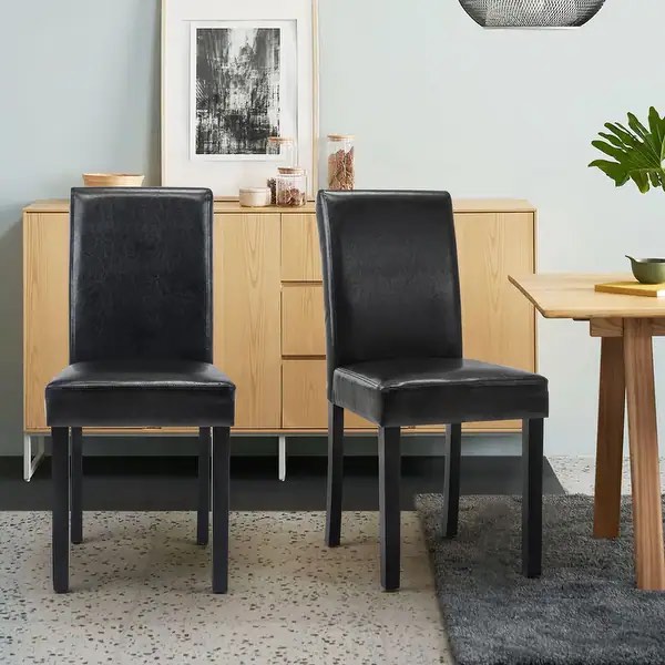 Anirvin Faux Leather Waterproof Upholstered Dining Chair
