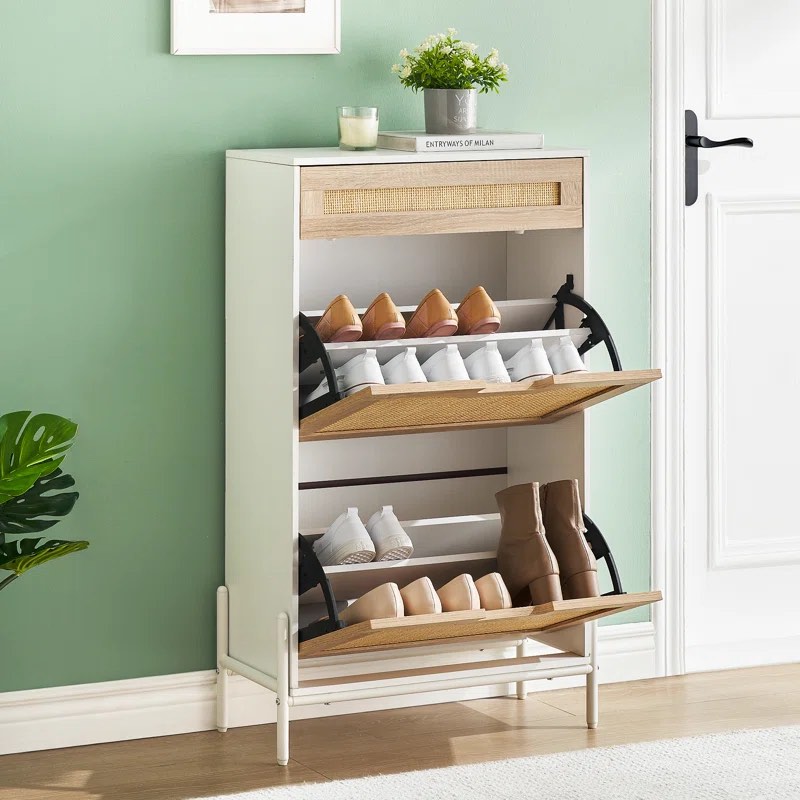 24 Pair Flip Down Shoe Storage