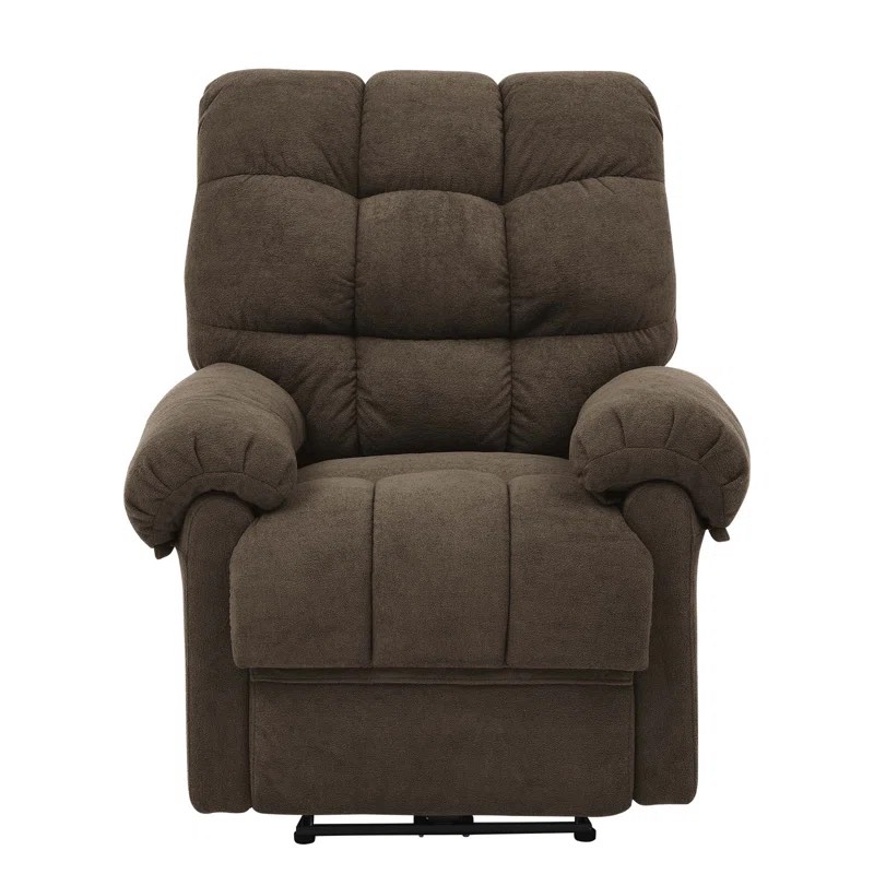 36.2" Wide Modern And Super Soft Overstuffed Power Standard Recliner With Wide Armrest
