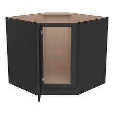 Echelon Cabinetry Shaker Maple Espresso Corner Wall Cabinet (1 Door) - Framed Assembled Kitchen Cabinet (DBL ESPRESSO) CW2430R