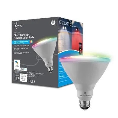 (4 Pack) Cync - PAR38 Outdoor Smart LED Light Bulb - Color Changing - Full Color (BID IS PER ITEM, LOT IS FOR 4 LED LIGHTS TOTAL.)