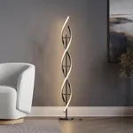 Bridgeport Designs Vortex Floor Lamp 30W LED Warm White Dimmer Black Base