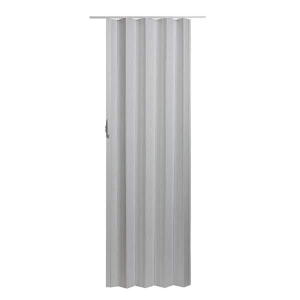 Spectrum Via 36 inch x 96 inch White Mist Vinyl Accordion Door with Hardware
