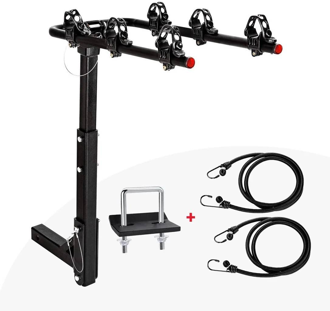 Heavy Duty Car Bike Rack - 3-Bike Capacity - Fits 2" Hitch Receivers - Platform Style for Cars, Trucks, SUVs, & Minivans - Supports up to 99 lbs