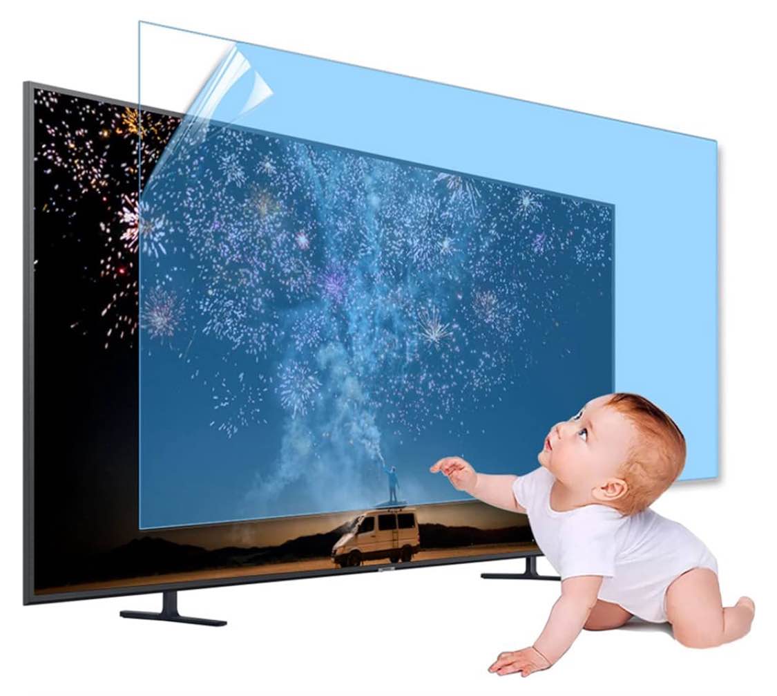 43-65 Inch TV Screen Protector, Frosted Matte Anti Glare Outdoor/Indoor Anti Blue LightDustproof Filter Film, Relieve Eye Strain and Sleep Better, for LCD, LED, 4K OLED / 43in 942x529mm