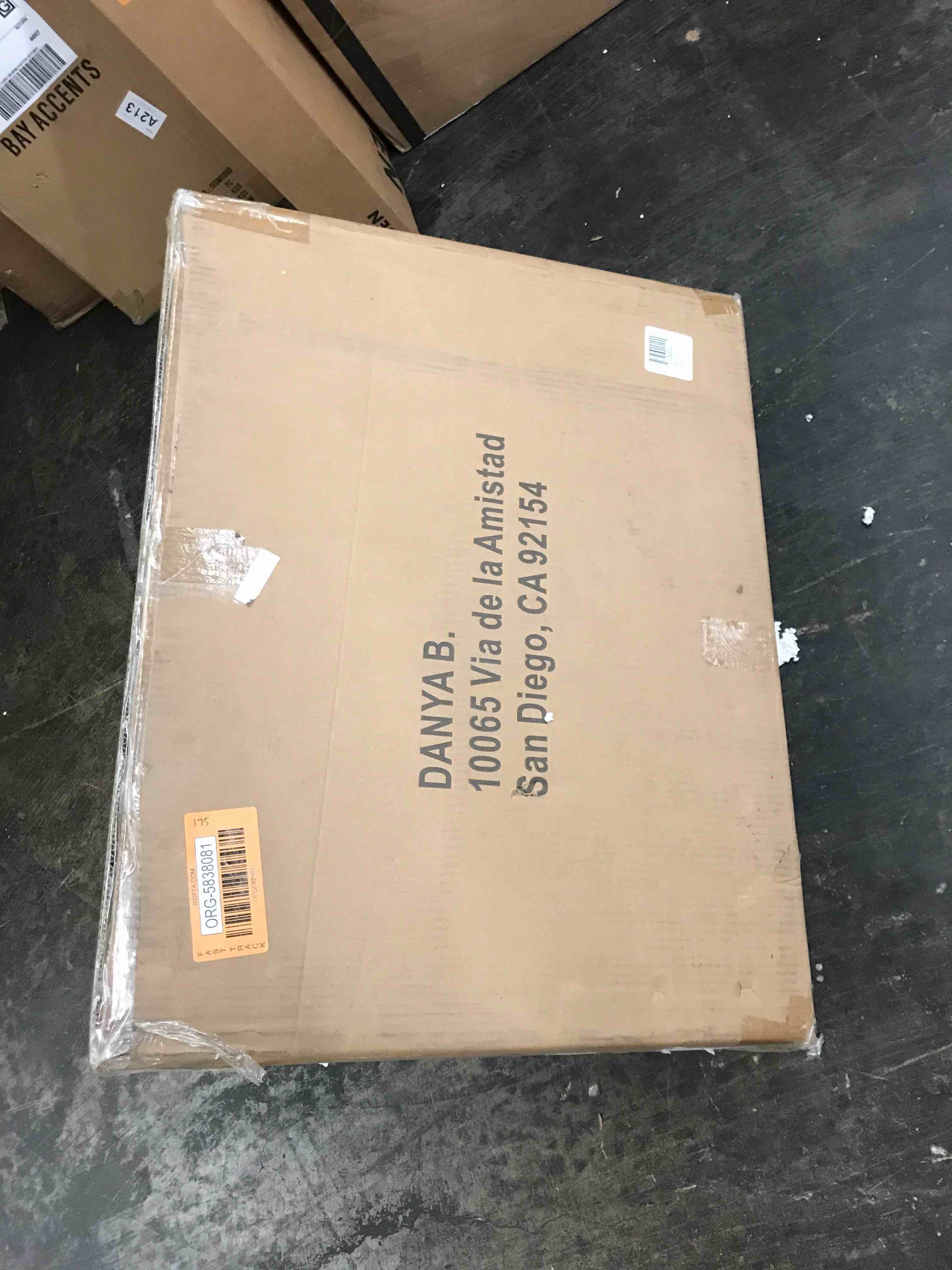 Danya B. Rustic Industrial WoodFramed Wall Mount Barn Door Vanity