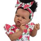 JUDOLL Reborn Baby Dolls African American Baby Doll 23inches Full Silicone Vinyl Body with Realistic Weighted Gift for Kids