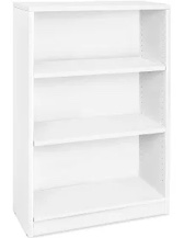 Designer Bookcase - 3-Shelf, White