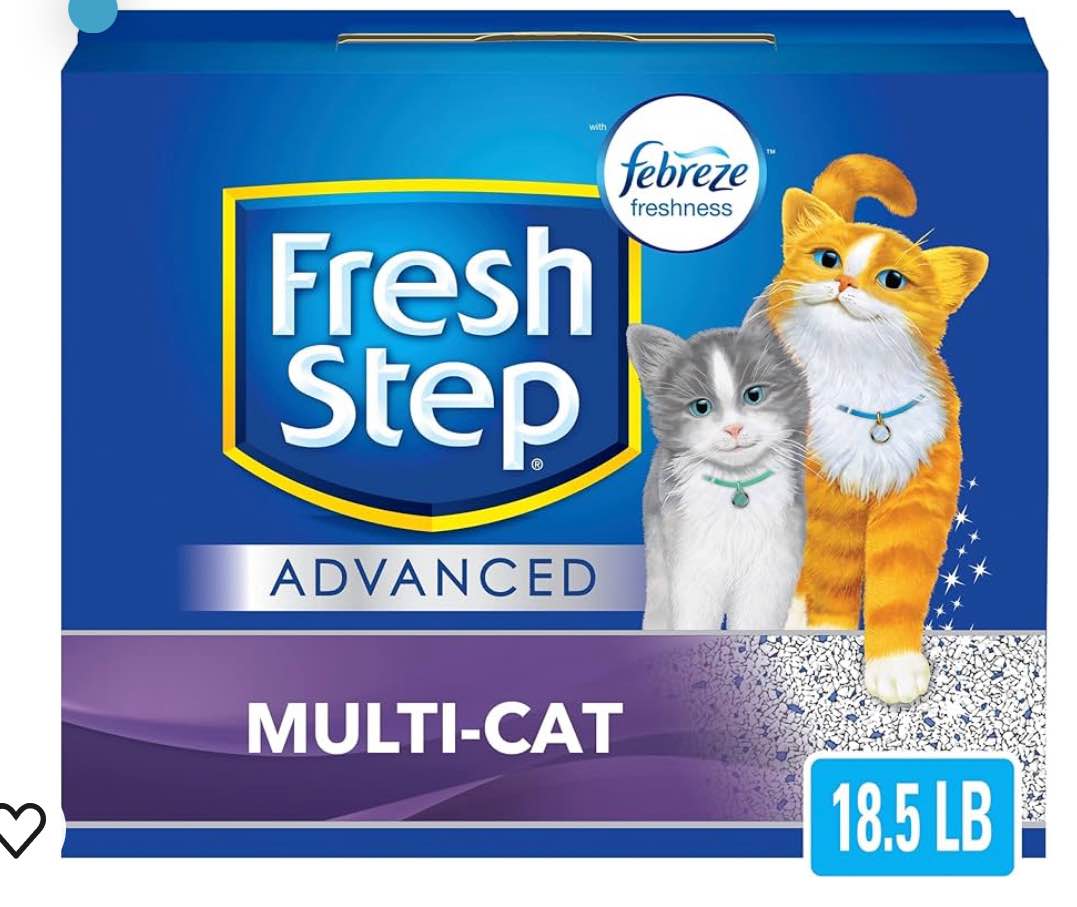 Fresh Step Clumping Cat Litter, Advanced, Multi-Cat Odor Control, 18.5 lbs