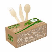 Nicenty Wooden Cutlery Set W/ 50 Knives 50 Forks 50 Spoon- 100% Natural Birchwood, Eco-Friendly Wooden Utensils, Compostable Flatware, Sturdy & Elegant, Disposable Tableware Set for All Occasions