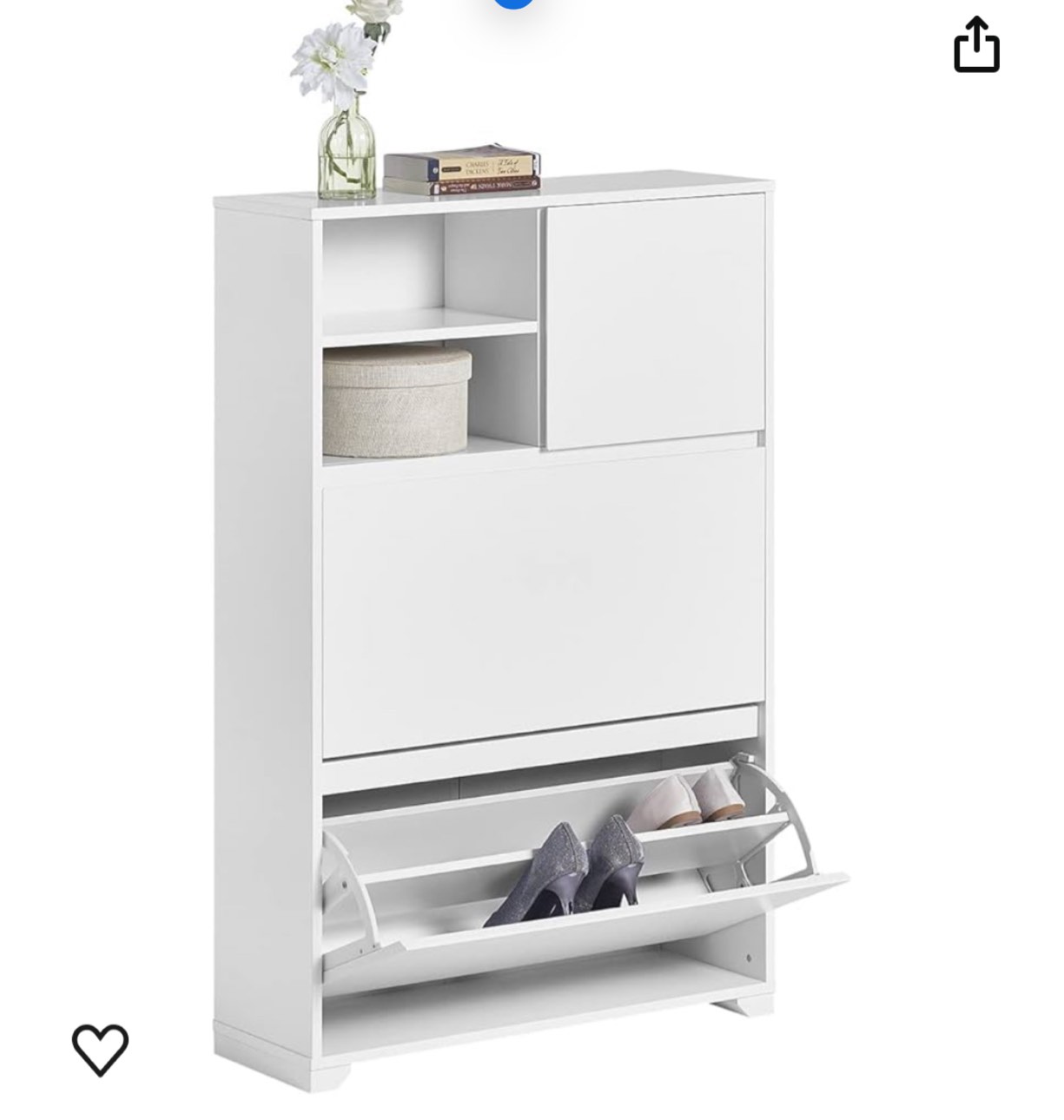 SoBuy FSR111-W, Hallway Shoe Cabinet Shoe Rack Shoe Storage Cupboard Organizer