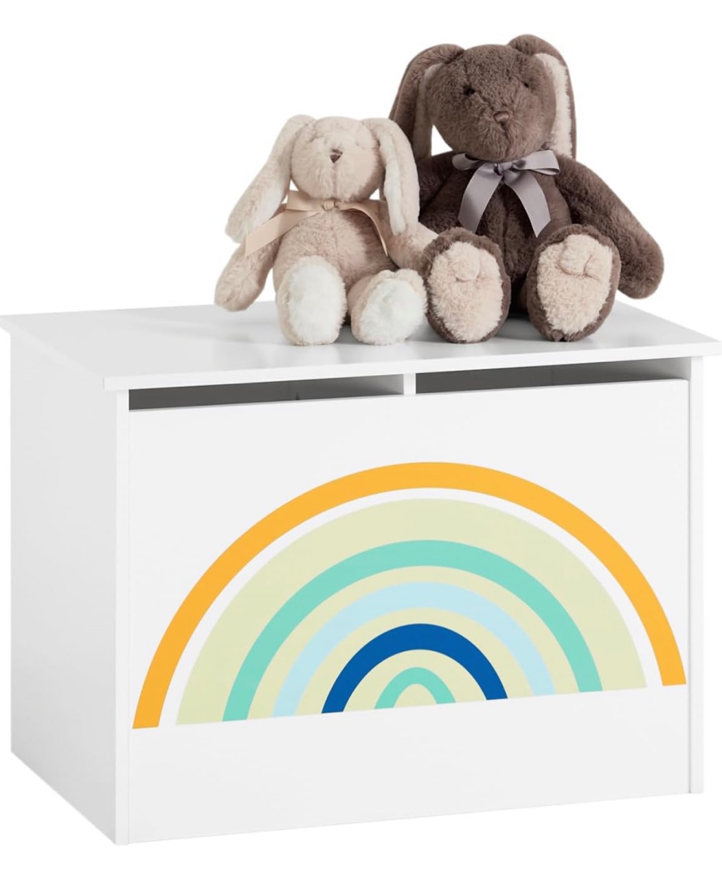 SoBuy KMB70-W, Children Kids Toy Chest Toy Box Storage Chest Box Storage Cabinet with Safety Hinged Lid