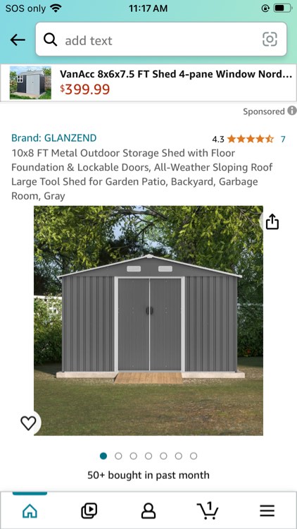 10x8 FT Metal Outdoor Storage Shed with Floor Foundation & Lockable Doors, All-Weather Sloping Roof Large Tool Shed for Garden Patio, Backyard, Garbage Room, Gray
