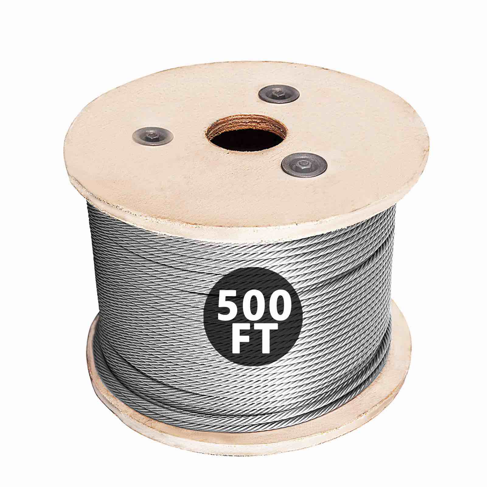 HONYTA 304 Stainless Steel Cable Railing 3/16” x 500Ft,Wire Rope Marine Grade,Aircraft Cable 7x19 for Railing Decking Strands Construction for Rail, Deck and Wire Balustrade