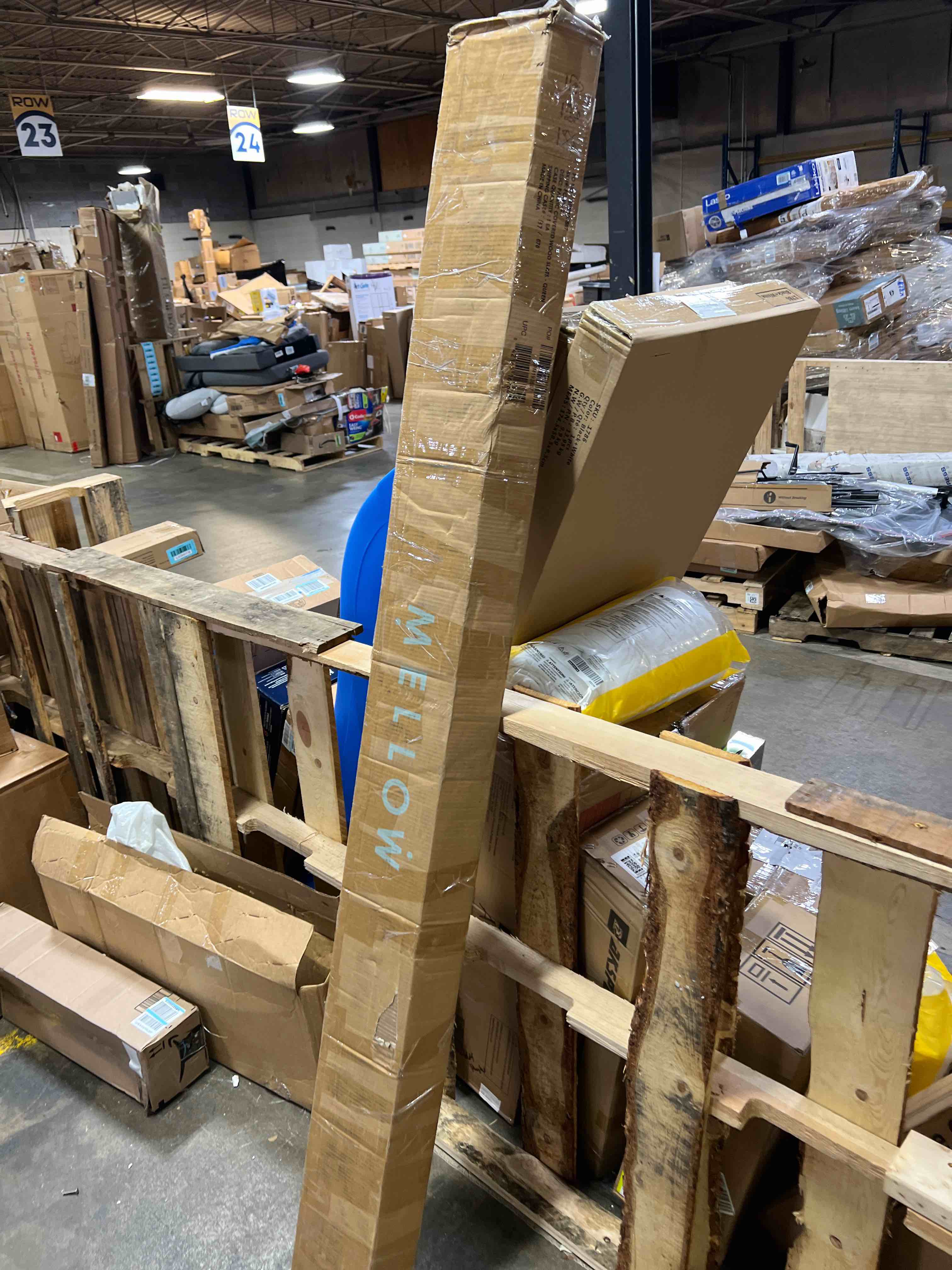 Mellow Fabric Covered Wood Slats, Bunkie Board Mattress Support, Box