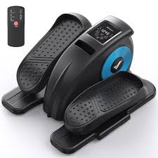 Cubii JR1+ Compact Under Desk Elliptical Bundle with Non-Slip Mat - 8 Levels of Resistance  LCD Display  Whisper Quiet w/ Bluetooth Foot Pedal Exerciser Home Workout Machine for Adults to Seniors