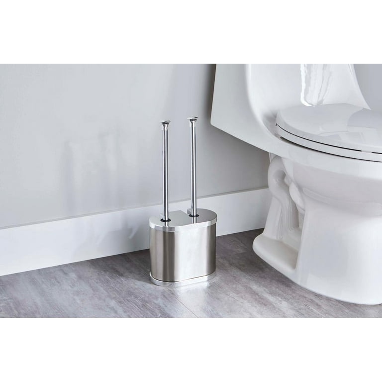 Better Homes & Gardens Metal Toilet Brush and Plunger Set, Brushed Nickel