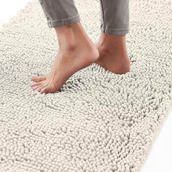 Bath Rug 36"x 24",Thick Soft Absorbent Chenille - 36"L x 24"W