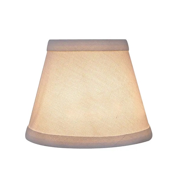 Aspen Creative Hardback Empire Chandelier Clip-On Lamp Shade (2 Pack), White, (3" x 5" x 4")