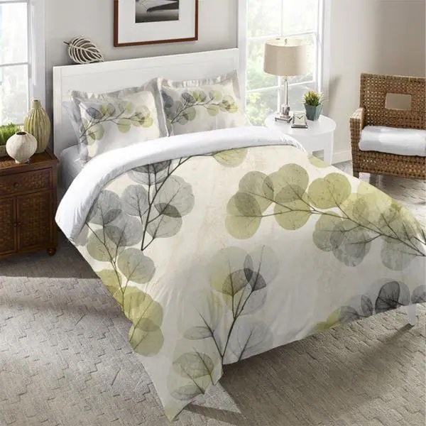Laural Home Smoky Eucalyptus Fronds Duvet Cover
