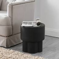 ACS4593A 14.25 in. Cordiz Garden Stool&#44; Matte Black
