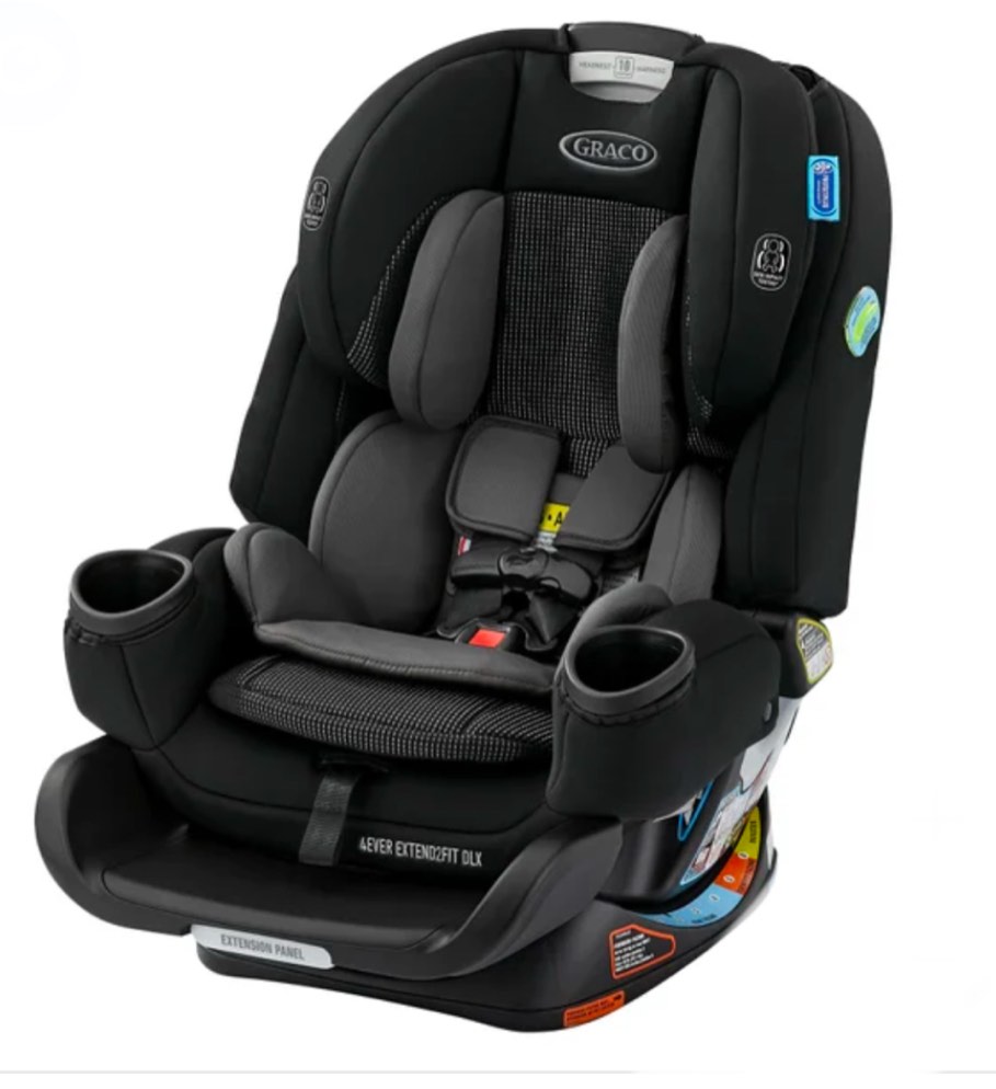 Graco 4Ever DLX 4-in-1 Car Seat, Grey, Infant to Toddler Car Seat, with 10 Years of Use, Rear-facing, Forward-facing and Booster Modes, Safe, Comfortable and Convenient