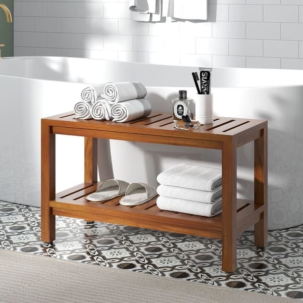 Oasis 30 inch tea, shower bench with storage