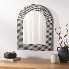 MRR4000A 30 x 0.5 x 24 in. Martini Glass Mosaic Iron & MDF Mirror - Black & White