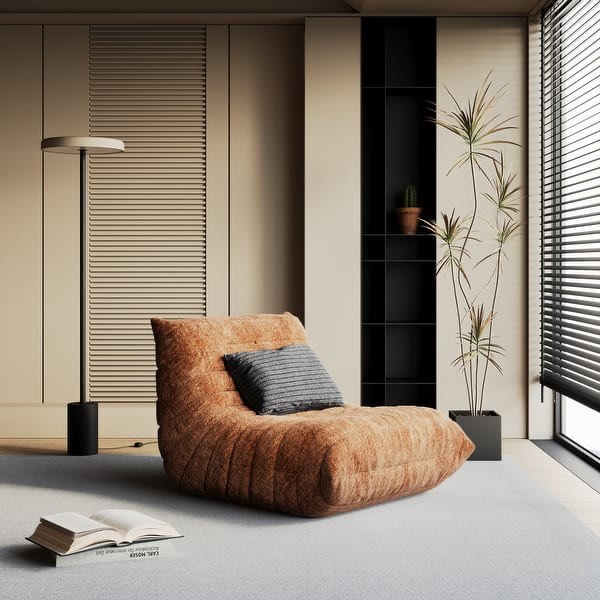 Romision Armless Chenille Fabric Lazy Floor Sofa