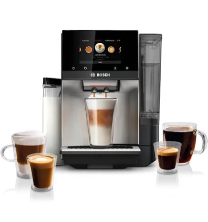 Bosch TQU60703 800 Series VeroCafe Fully Automatic Espresso Machine with Home Connect, 36 Beverage Varieties with Coffee World, Cup Warmer, Double Cup, Integrated Milk Container, in Stainless Steel