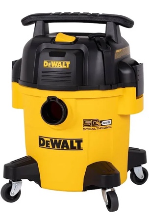 DEWALT 5 Gallon STEALTHSONIC Shop Vacuum Wet and Dry, Powerful Suction & Portable Shop Vac with Attachments, Ultra Quiet Wet Dry Vac for Home, Garage, Car, Workshop, Jobsite, DXV05P-QT, 4 Peak HP