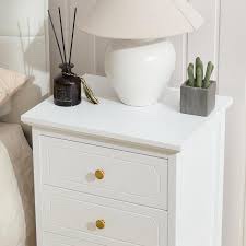Nightstand with 3 Drawers, Wooden Side Table Bedroom Storage Cabinet, Simple and Exquisite Furniture in Small Space- SECOND BOX STICKER ORG6737630
