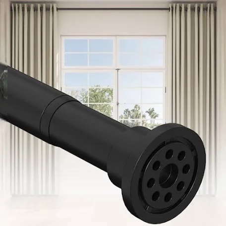 Adjustable 42-72 inches Tension Curtain Rod, 70 * 72 inches Forested Shower Curtain with 12 Shower Curtain Hooks Hotle Style Shower Curtain Sets
