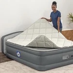 SEALY AlwayzAire Tough Guard Quilted Topper Air Mattress, Queen