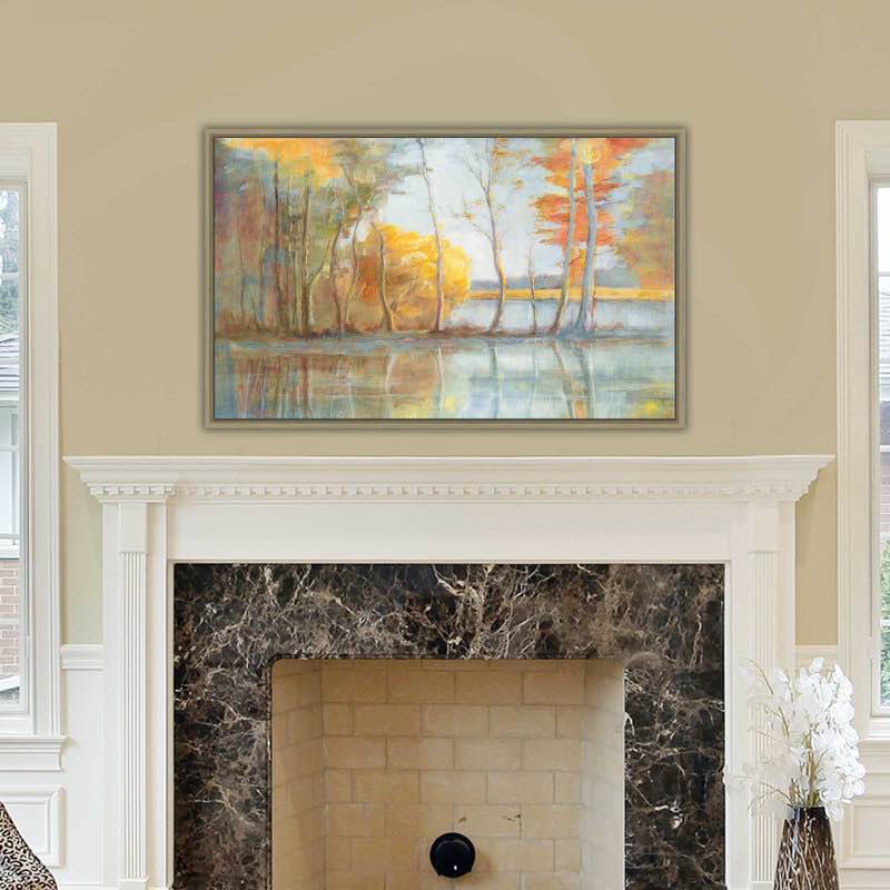 Lake Side Reflection Painting 40x63