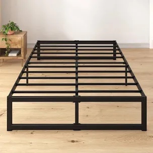 Queen Abel 14" Metal Platform Bed Frame Black - Zinus: Quick Lock Assembly, No Box Spring Needed