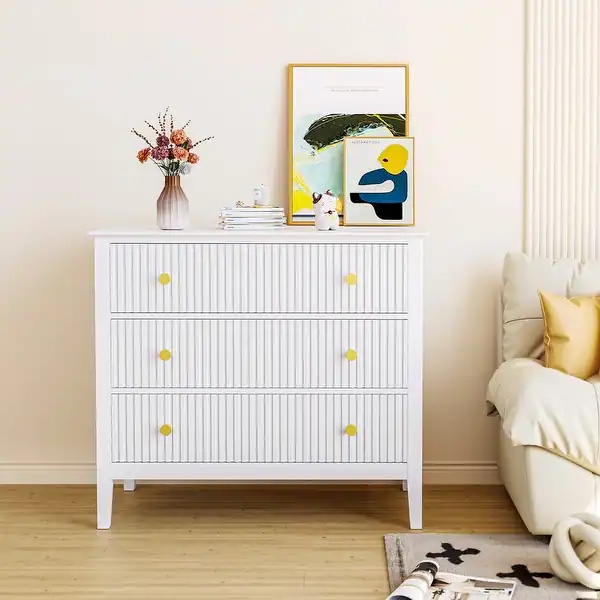 PAMAPIC 3 Drawer Chest of Drawers Storage for Bedroom Living Room