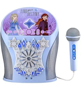 eKids - Disney Frozen Bluetooth Karaoke with EZ Link Technology - Light Blue