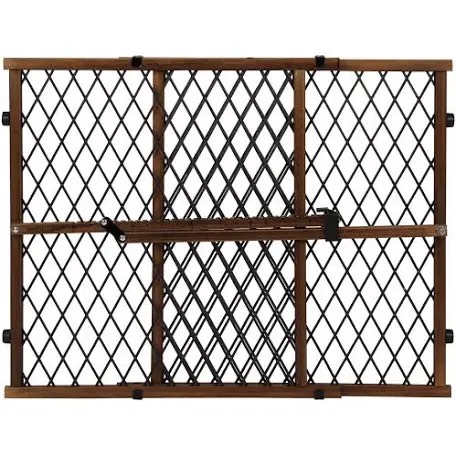 Evenflo Position & Lock Tall & Wide Baby Gate, Pressure-Mounted, 50"W x 32"H, Farmhouse Collection